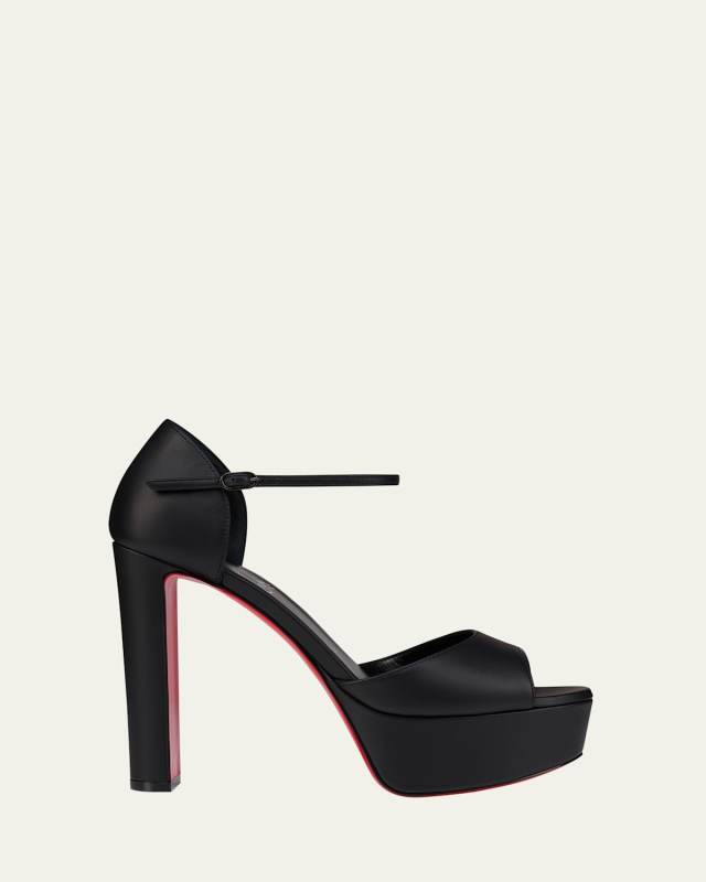 Sandaloo Leather Red Sole Platform Sandals